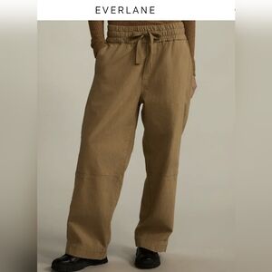 Everlane Women's Camel  The Canvas Organic Cotton Pull-On Pant